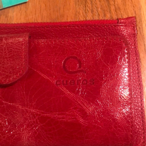 Red leather wallet. - Picture 2 of 8